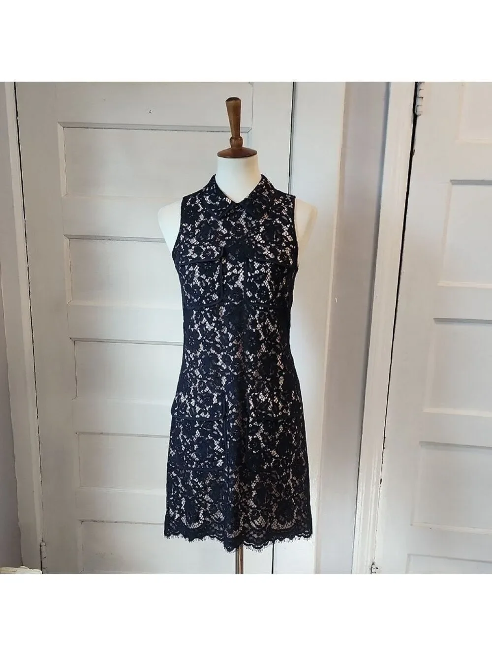 J. Crew Sleeveless Lace Overlay Cocktail Dress, Size 0